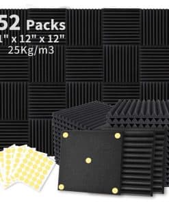 Focusound 52 Pack Paneles de Espuma Acústica 1" x 12" x 12"