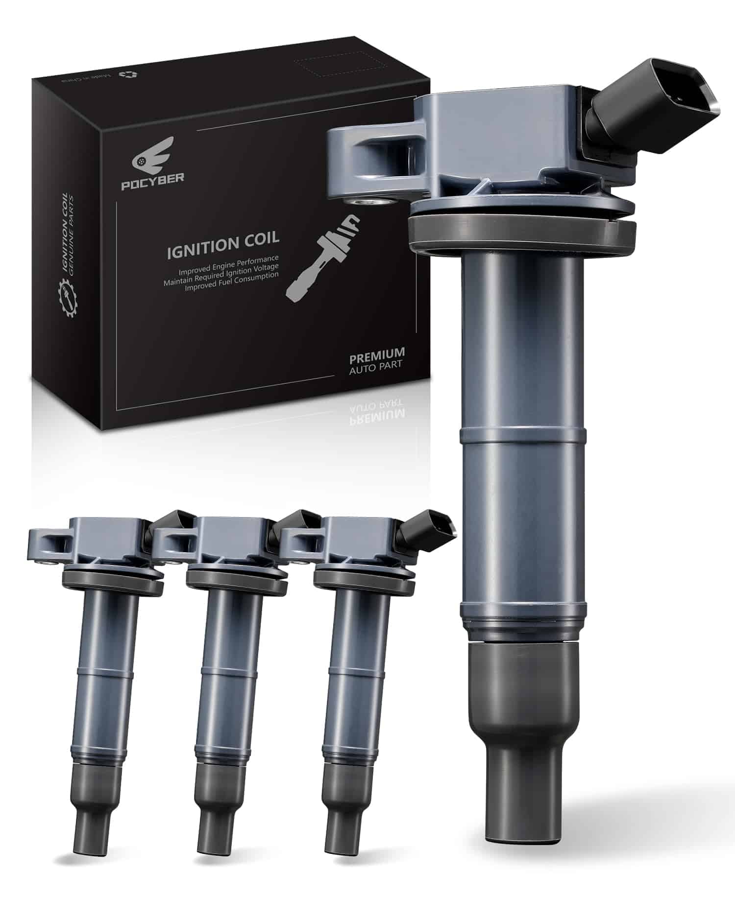 POCYBER Paquete de 4 Bobinas de Encendido para Toyota Lexus