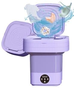 Lavadora Portátil, Mini Lavadora Plegable de 10L con 3