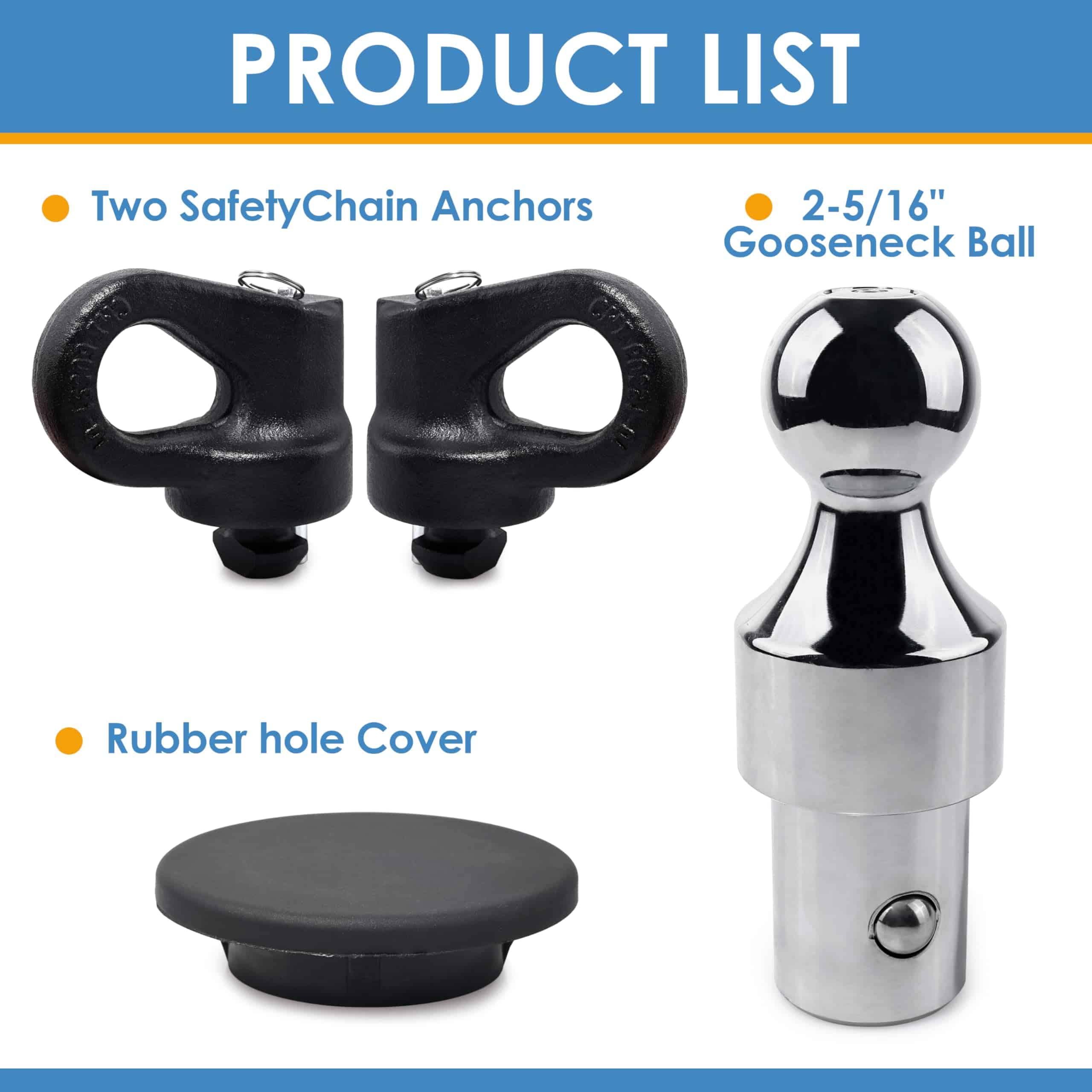 60692, Kit de Bola de Enganche Gooseneck para Sistema Puck, - Imagen 8