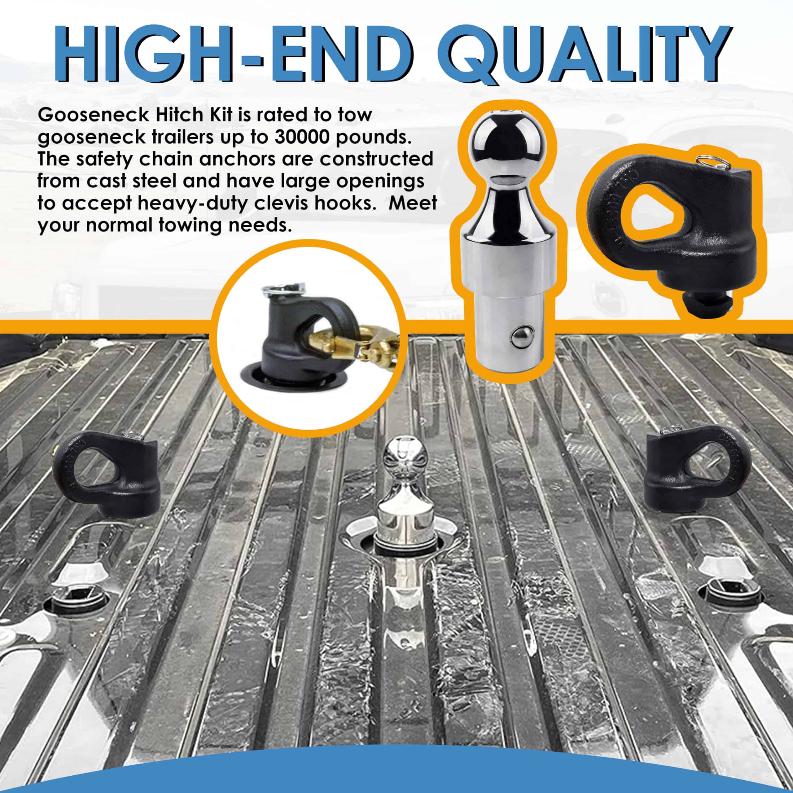 60692, Kit de Bola de Enganche Gooseneck para Sistema Puck, - Imagen 5