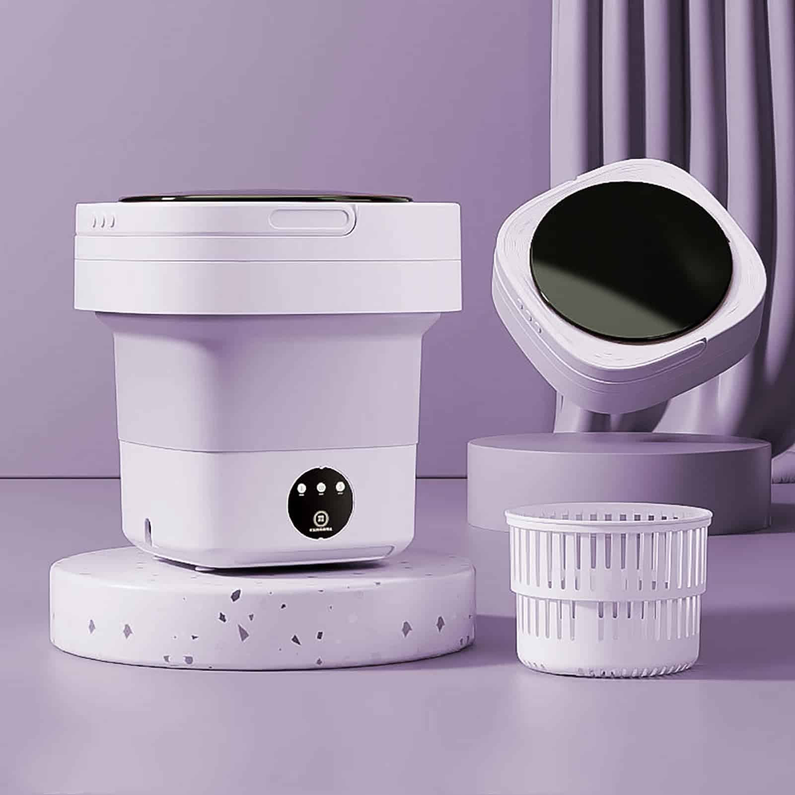 SatcOp Lavadora Portátil de 6.5L Mini Plegable Pequeña