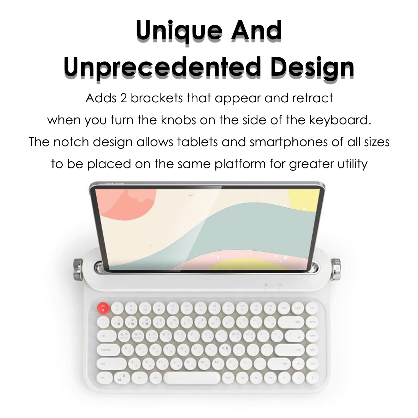 Teclado inalámbrico tipo máquina de escribir de 86 teclas, - Imagen 3