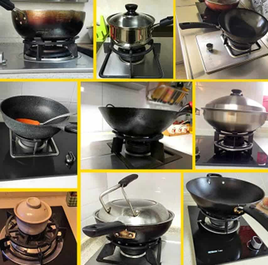 Soporte universal de trípode de hierro fundido para cocina - Imagen 5