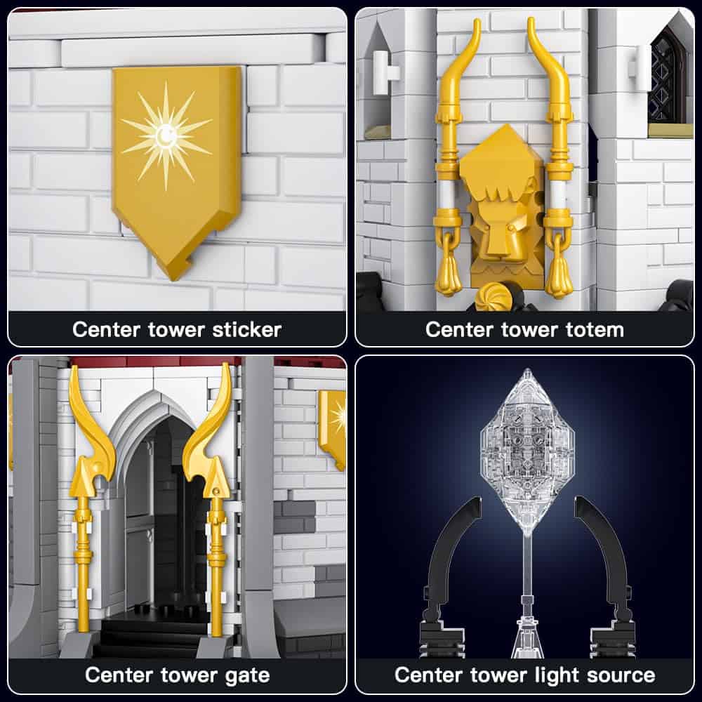 Mould King Torre Medieval con Luces LED, 16055 Juego de - Imagen 7