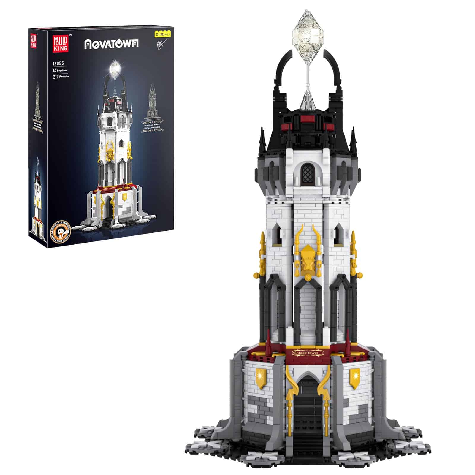 Mould King Torre Medieval con Luces LED, 16055 Juego de