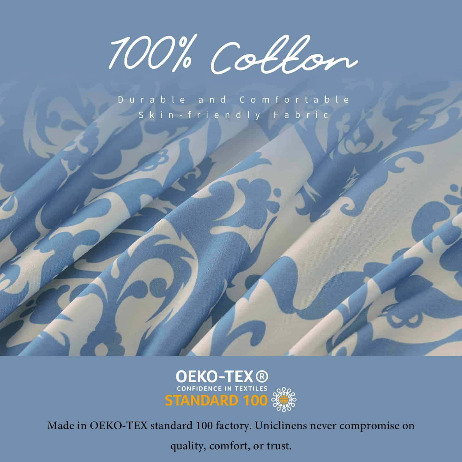 Uniclinens Funda de Edredón Damasco King - Juego de Funda - Imagen 4