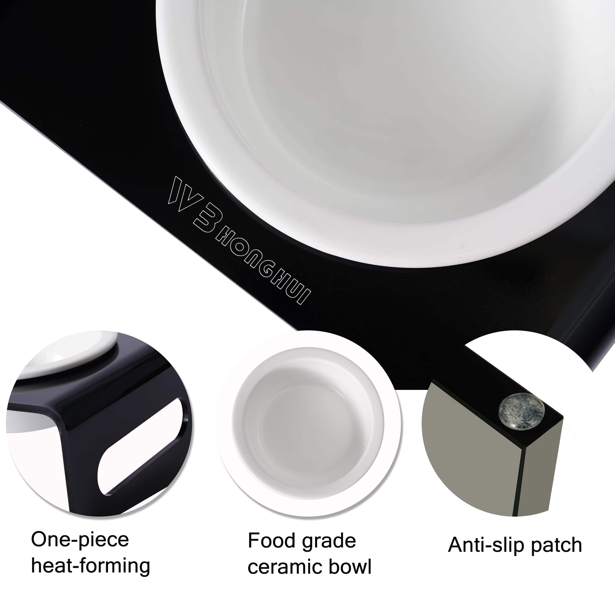 Soporte inclinado levantado elevado de tazones de comida y - Imagen 4