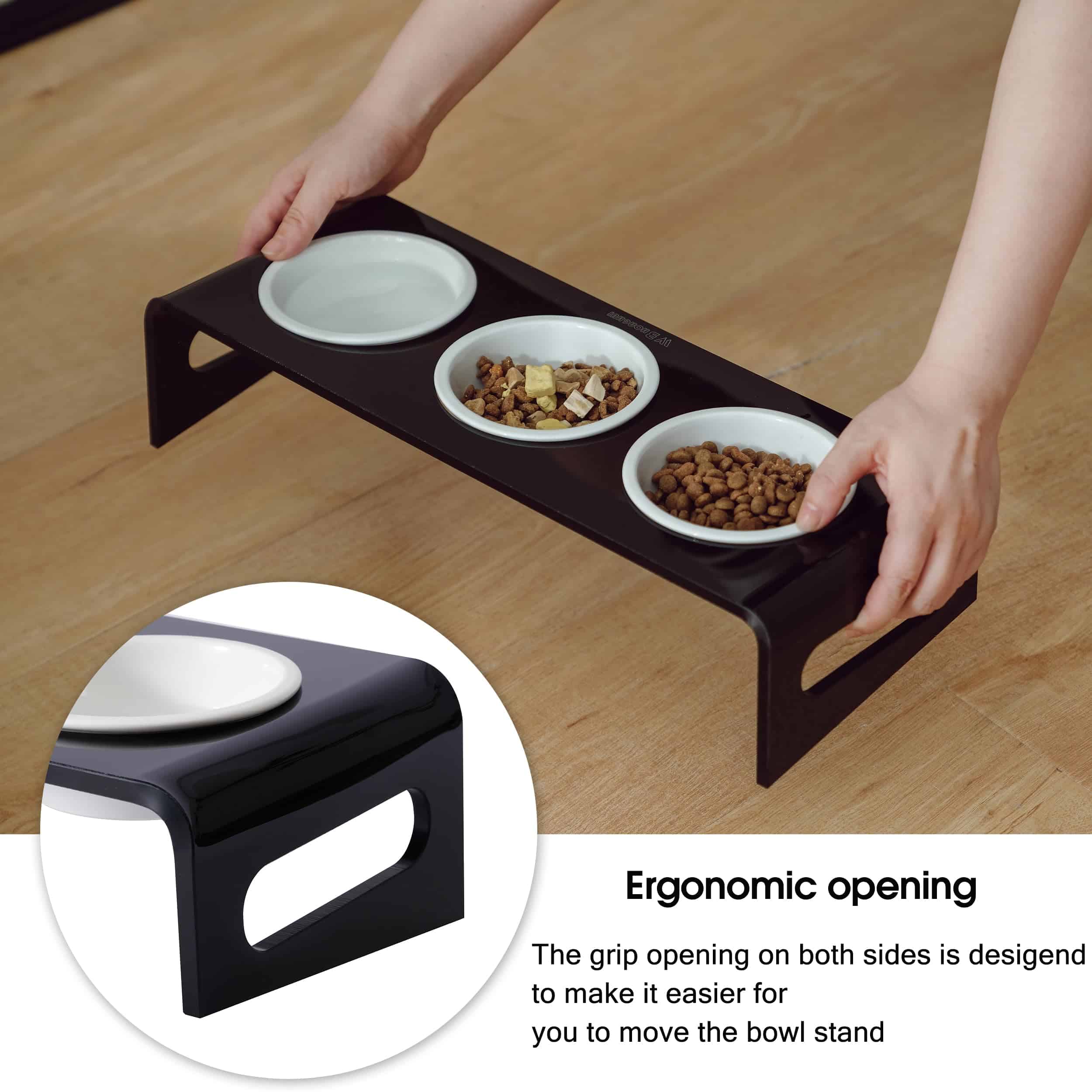 Soporte inclinado levantado elevado de tazones de comida y - Imagen 5