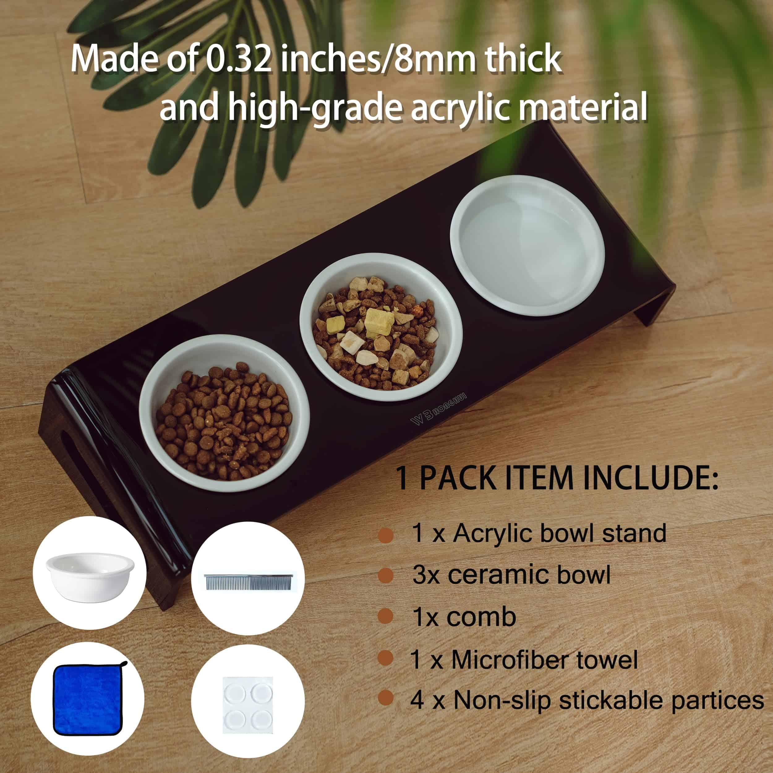 Soporte inclinado levantado elevado de tazones de comida y - Imagen 7