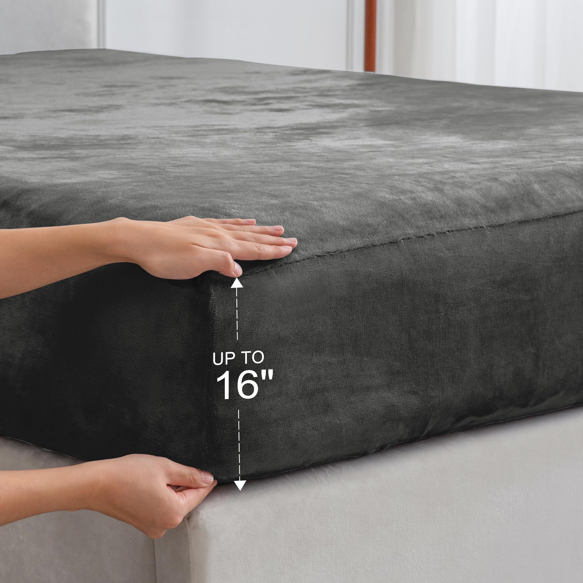 BEDELITE Juego de sábanas de franela tamaño Queen color - Imagen 5