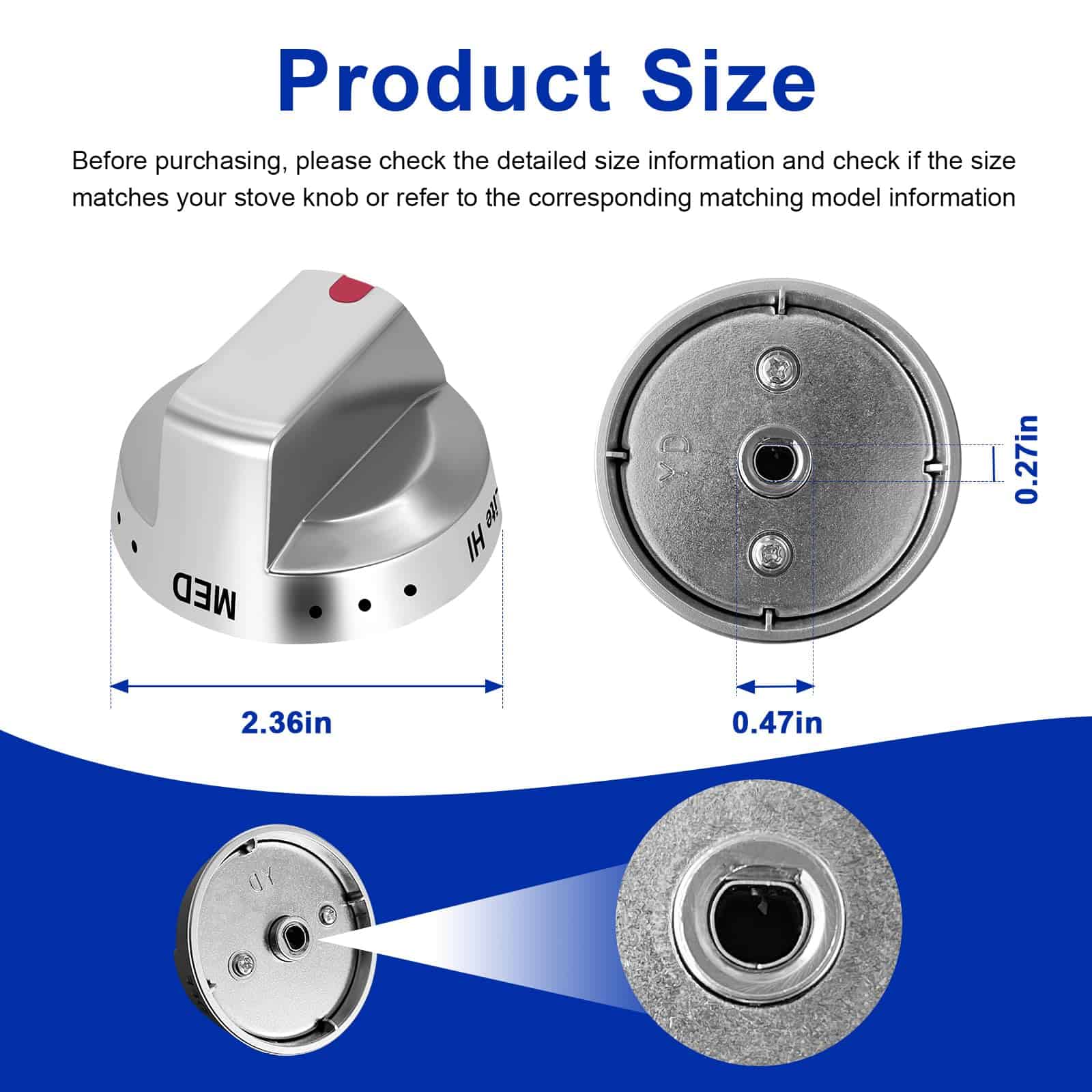 DG94-03500A/Z (5PCS) Perillas de Repuesto para Estufa de - Imagen 5