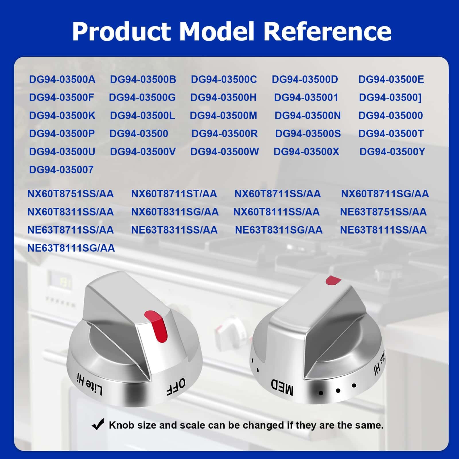 DG94-03500A/Z (5PCS) Perillas de Repuesto para Estufa de - Imagen 3