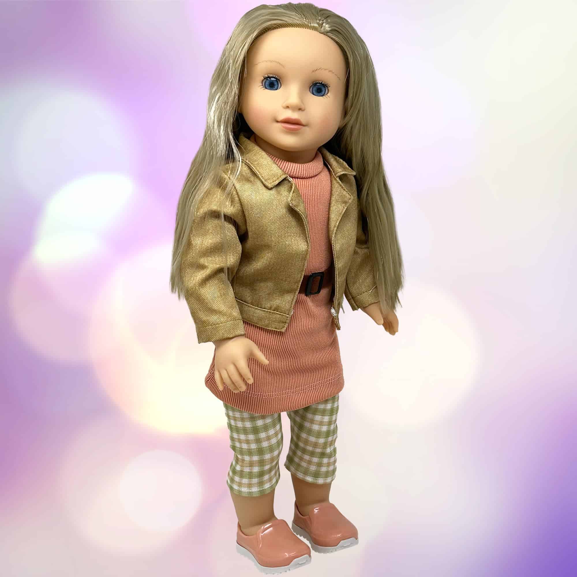 Muñecas de 18 pulgadas con cabello suave y -Cabello rubio - Imagen 9