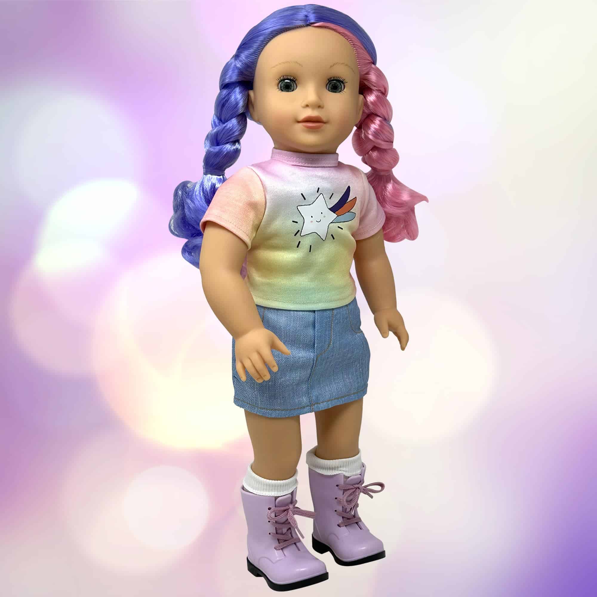 Muñecas de 18 pulgadas con cabello suave y -Blanco - Imagen 10