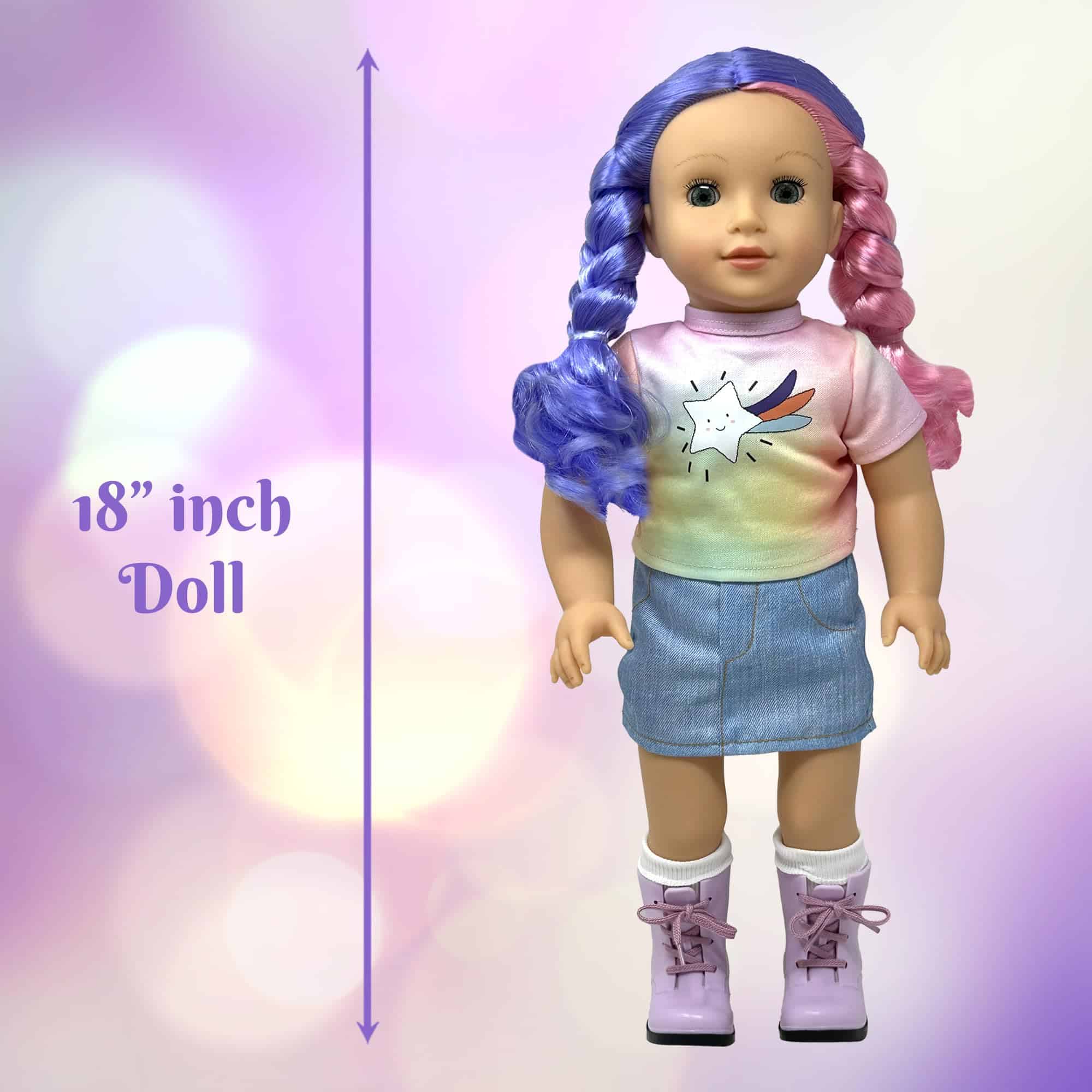 Muñecas de 18 pulgadas con cabello suave y -Blanco - Imagen 7