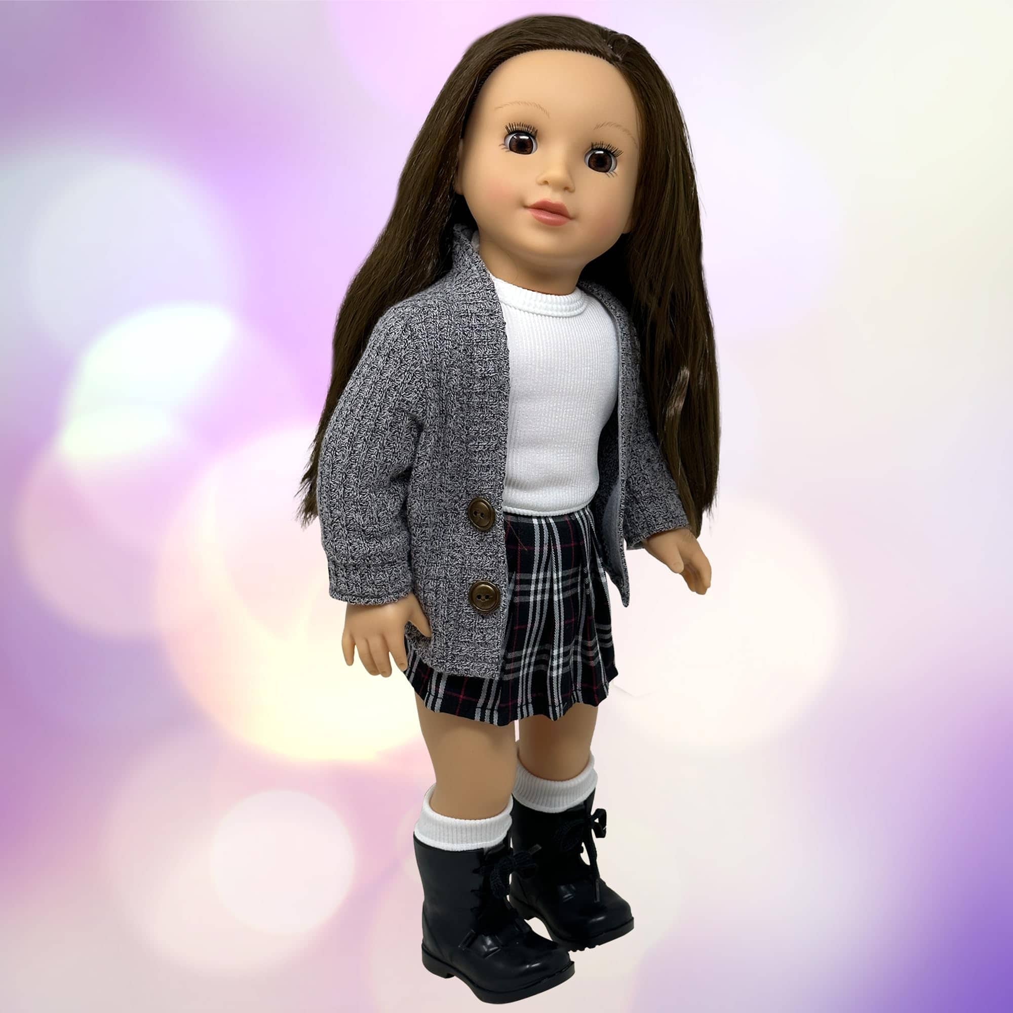Muñeca de 18 pulgadas con cabello suave y accesorios - - Imagen 8