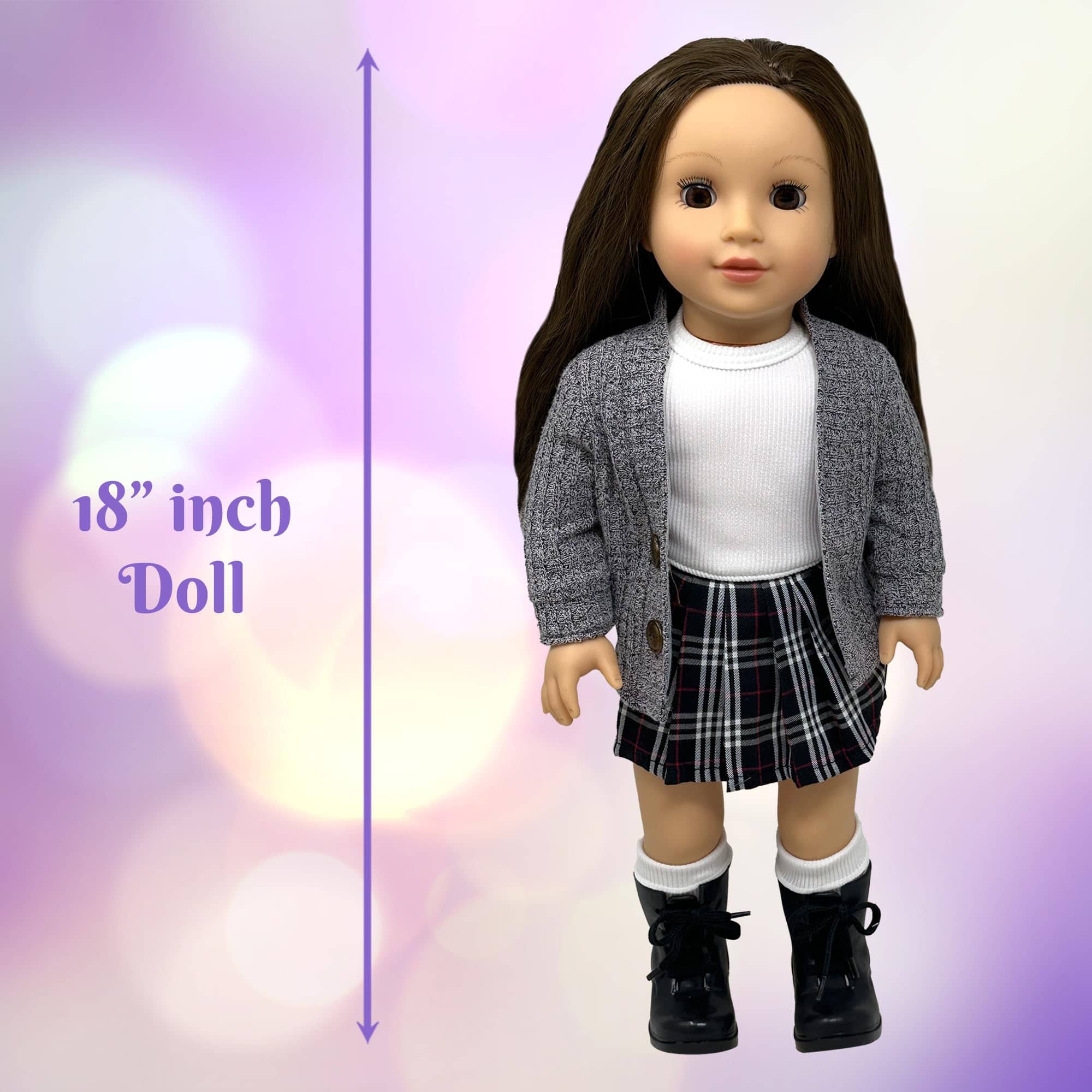 Muñeca de 18 pulgadas con cabello suave y accesorios - - Imagen 7