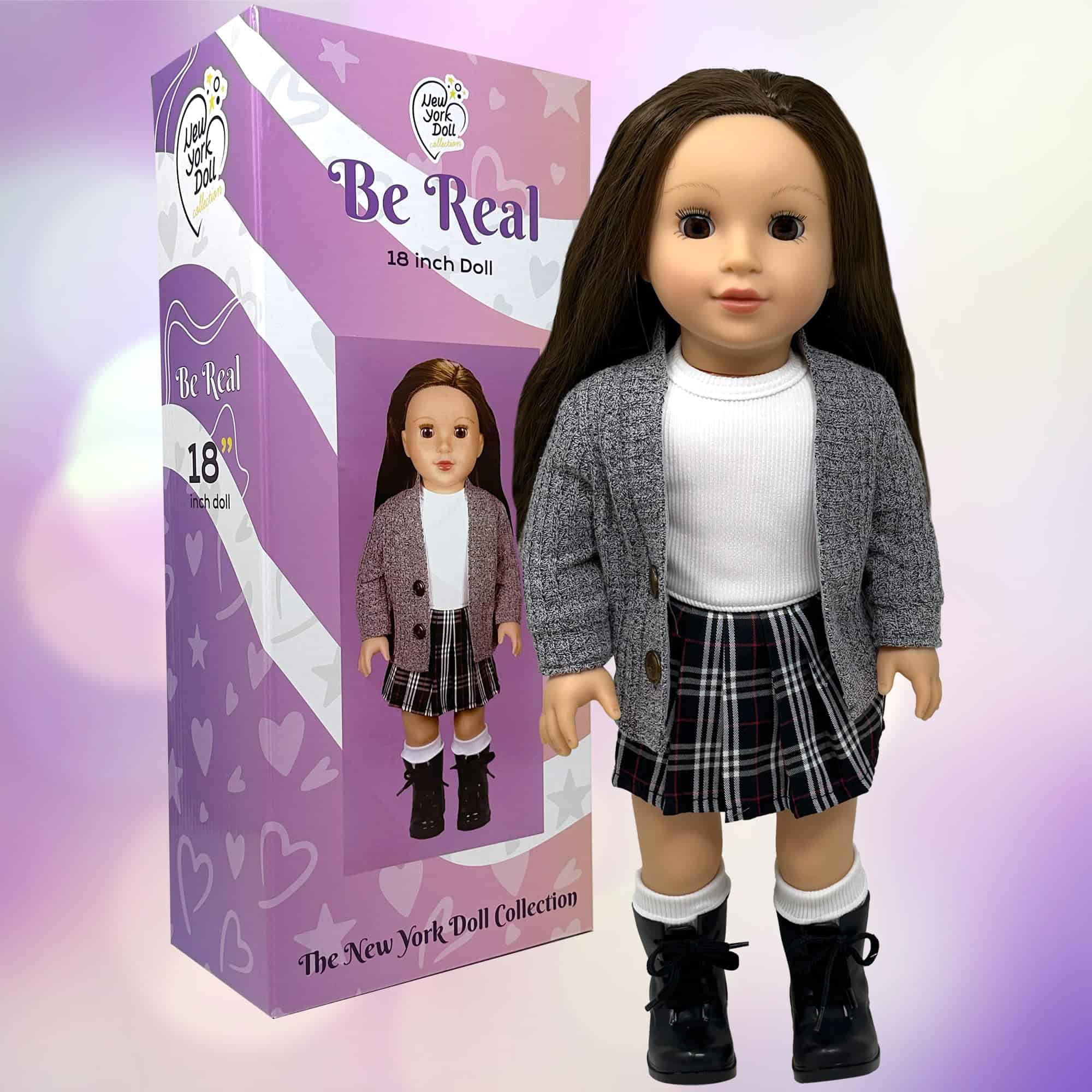 Muñeca de 18 pulgadas con cabello suave y accesorios - - Imagen 5