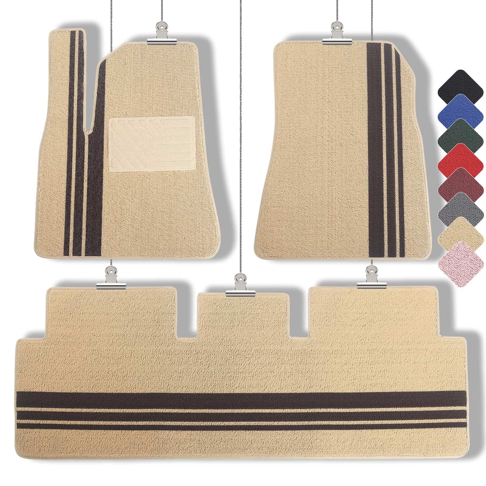 Tapetes para piso Tesla Model 3 Beige 2024 2023-2017,