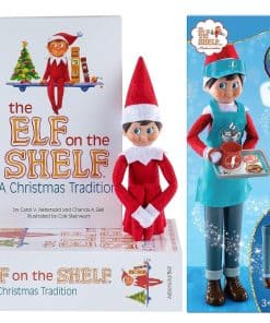 Set de Caja de Tradición Navideña de Elfo en el Estante con