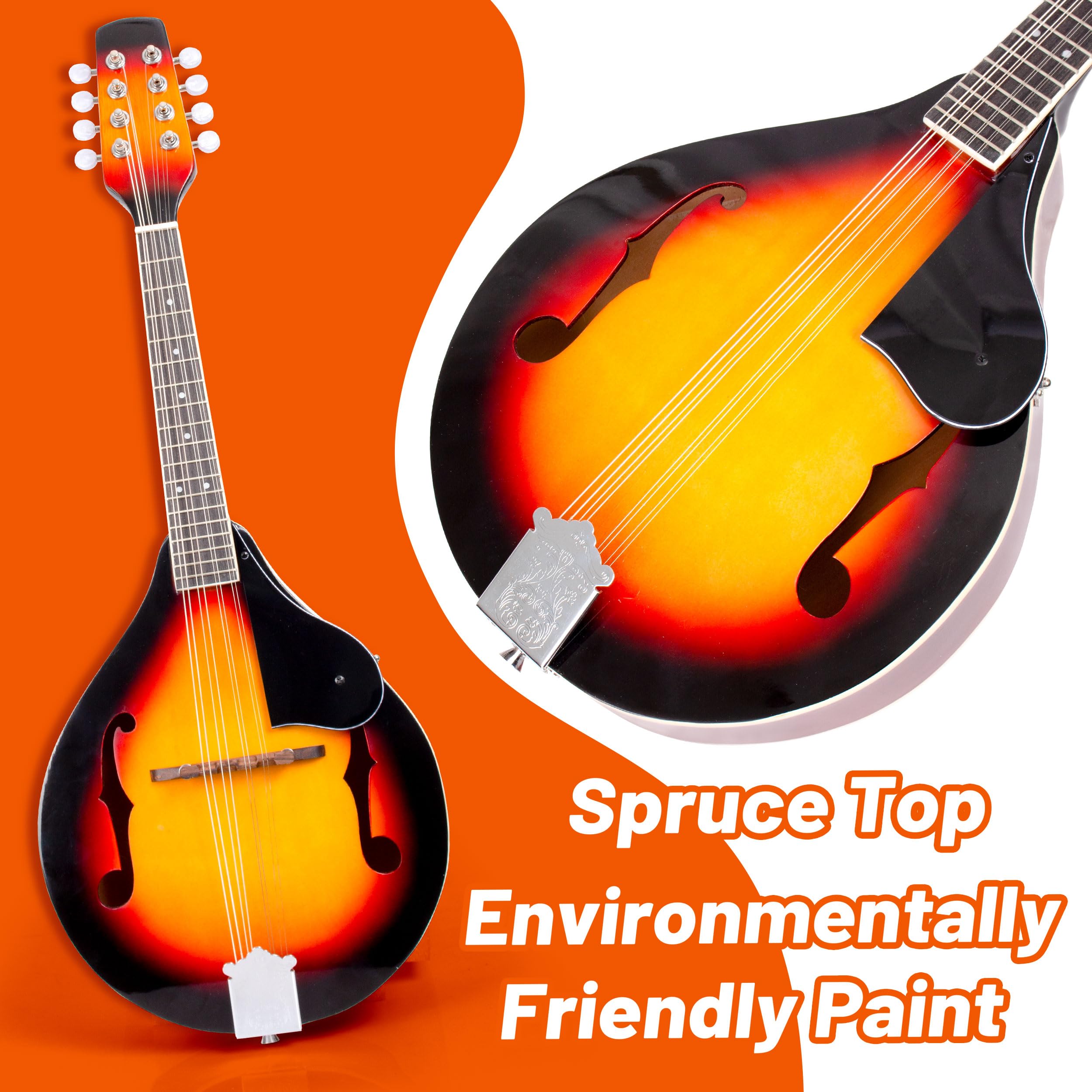 Instrumento estilo mandolina LOMUTY, mandolina acústica de - Imagen 5