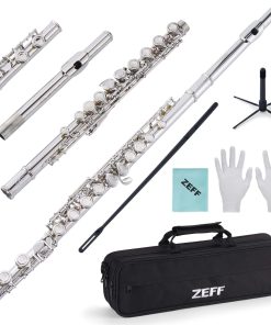 Flauta ZEFF C cerrada, 16 llaves, instrumento para