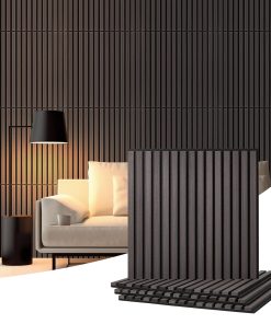 Panel de Pared de Lamas de Madera Panel de Madera Acústico,