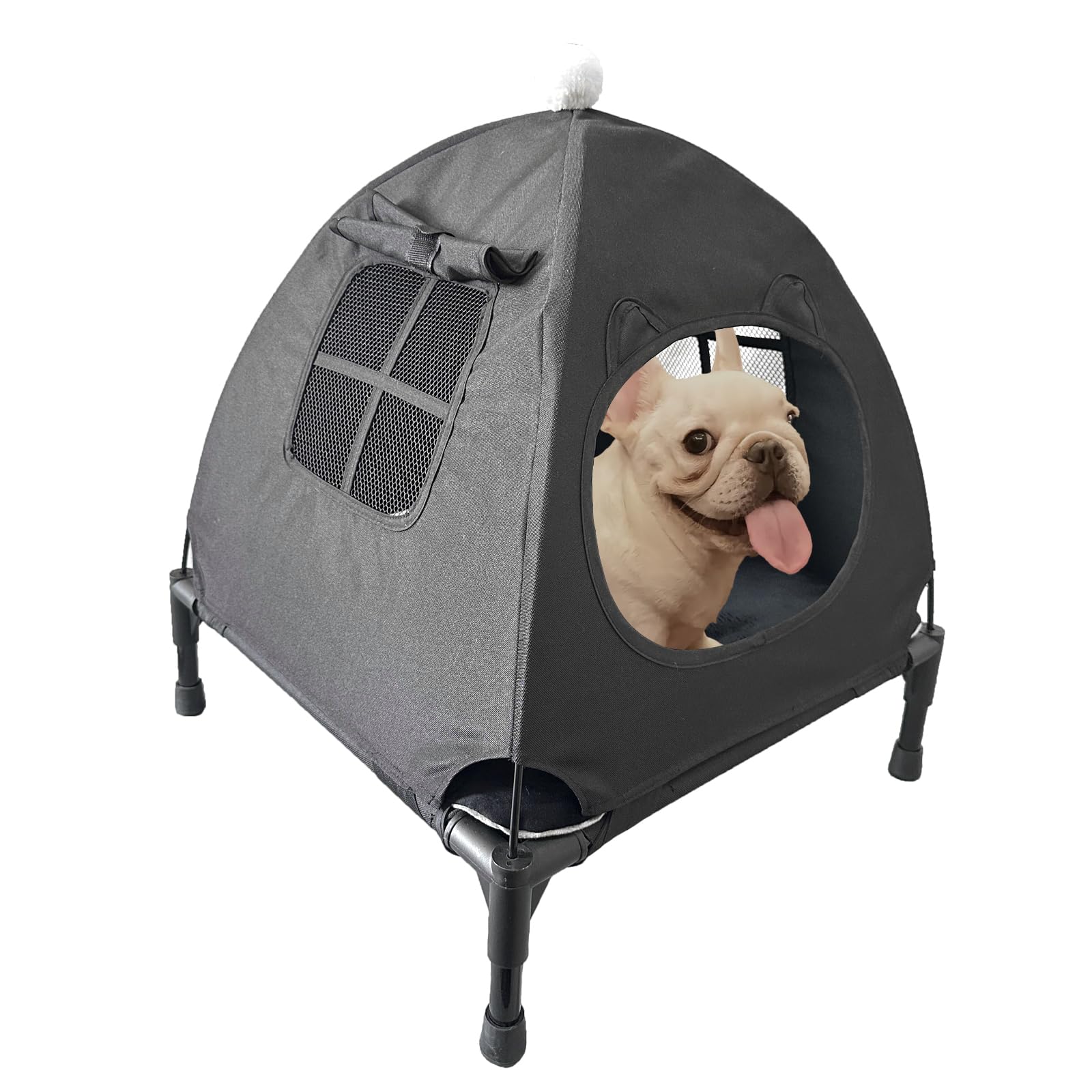 Cama Elevada Love&go con Mat y Dosel para Perro Pequeño y