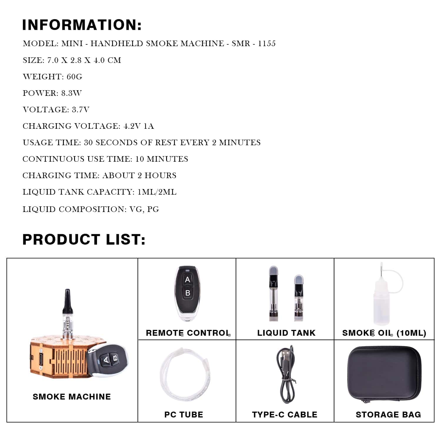 Máquina de Humo Portátil Efecto de Humo para Espectáculos - - Imagen 6