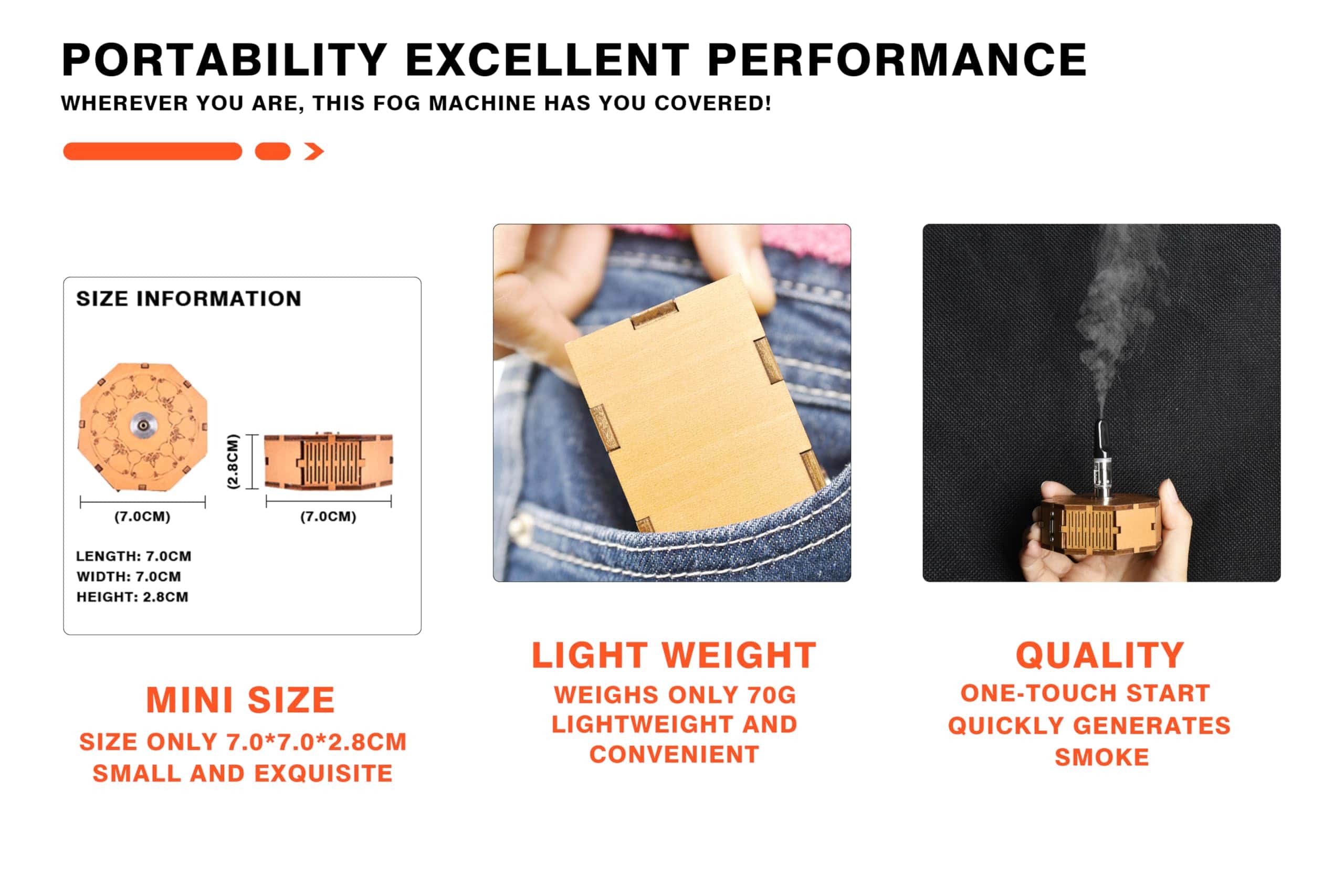 Máquina de Humo Portátil Efecto de Humo para Espectáculos - - Imagen 5