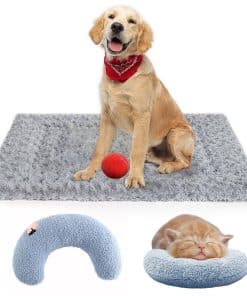 Cama para Perros Colchoneta Jaula Manta para Mascotas Gris