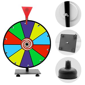 Ruleta Giratoria WJTQTBT de 12" Potente para Premios, 10 - Imagen 6