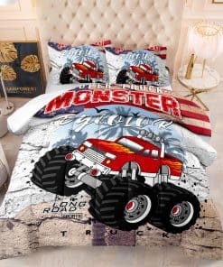 Edredón Impreso de Camión Monstruo Rojo 3D DYcolor, Juego