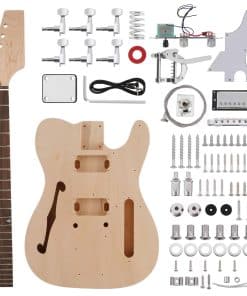 Kit de Guitarra Eléctrica ZEFF DIY con Cuerpo de Álamo, 6