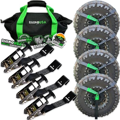 Correas de amarre de coche de trinquete Rhino USA (4PK) -