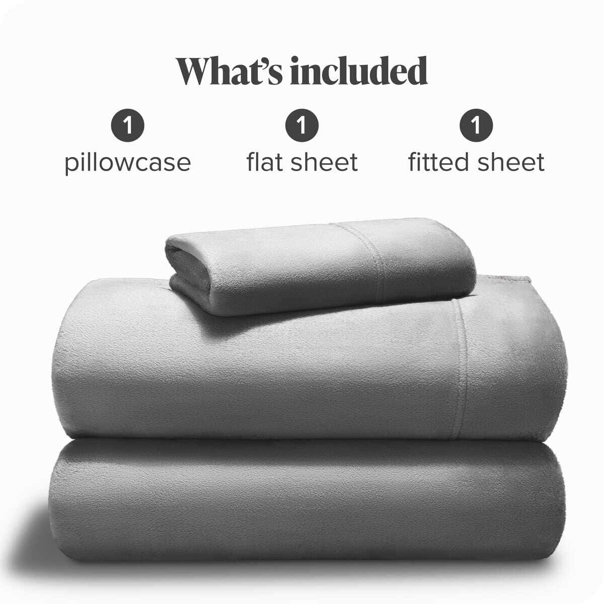 Juego de sábanas de Microplush Fleece Bare -Gris Claro - Imagen 8