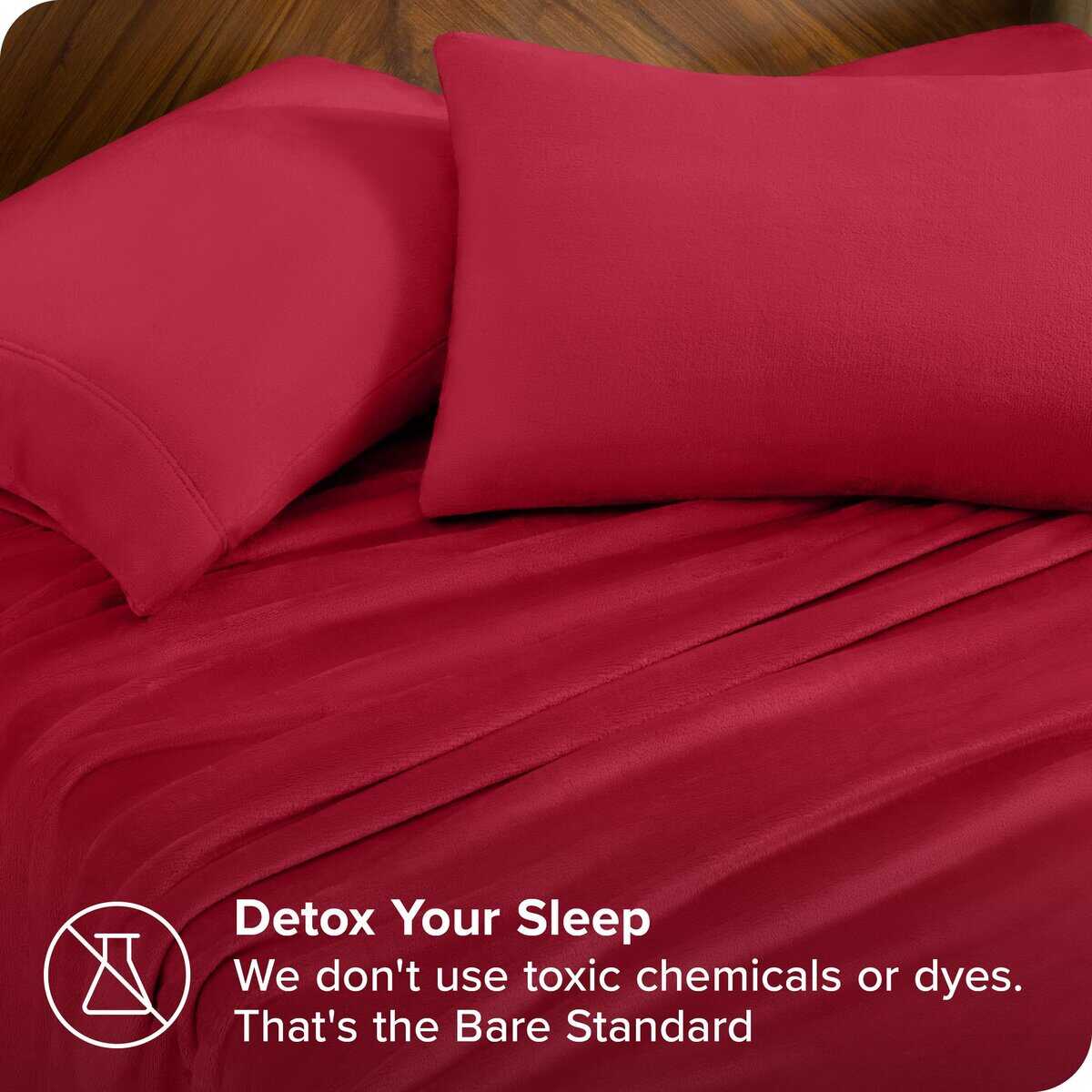 Juego de sábanas de Microplush Fleece de Bare Home, - Imagen 4