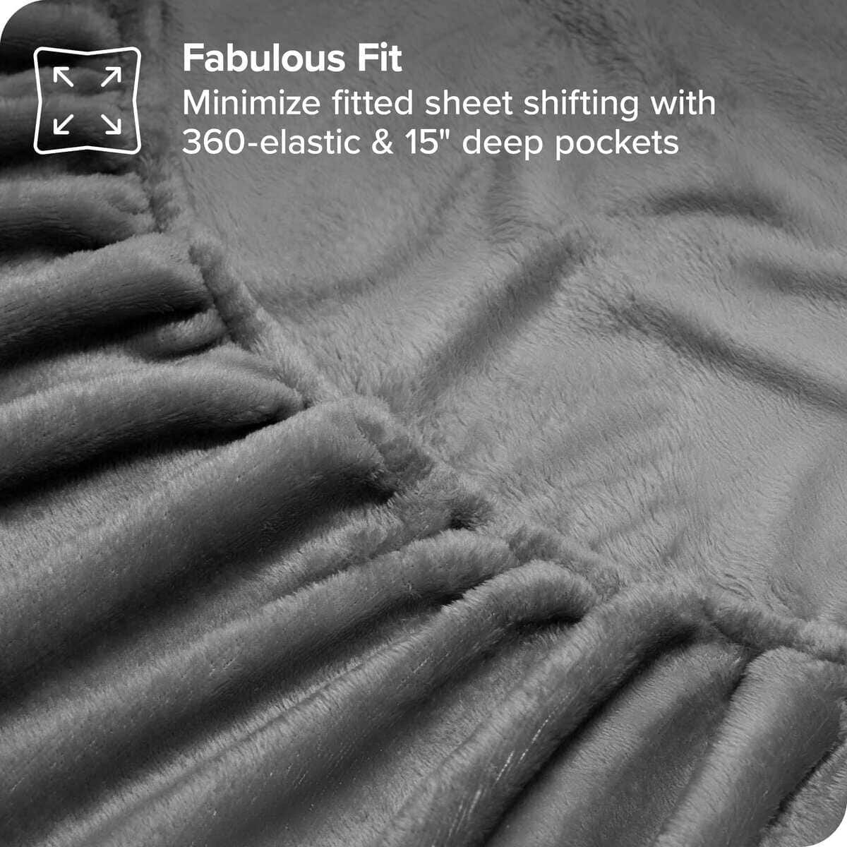 Juego de sábanas de microplush Bare Home, -Gris - Imagen 7