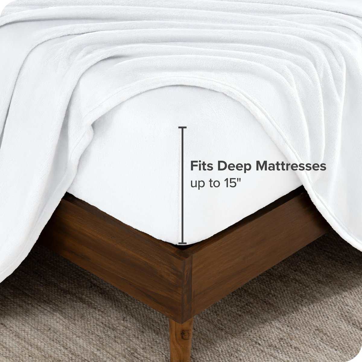 Juego de sábanas Microplush Fleece de Bare Home, Deluxe - Imagen 5