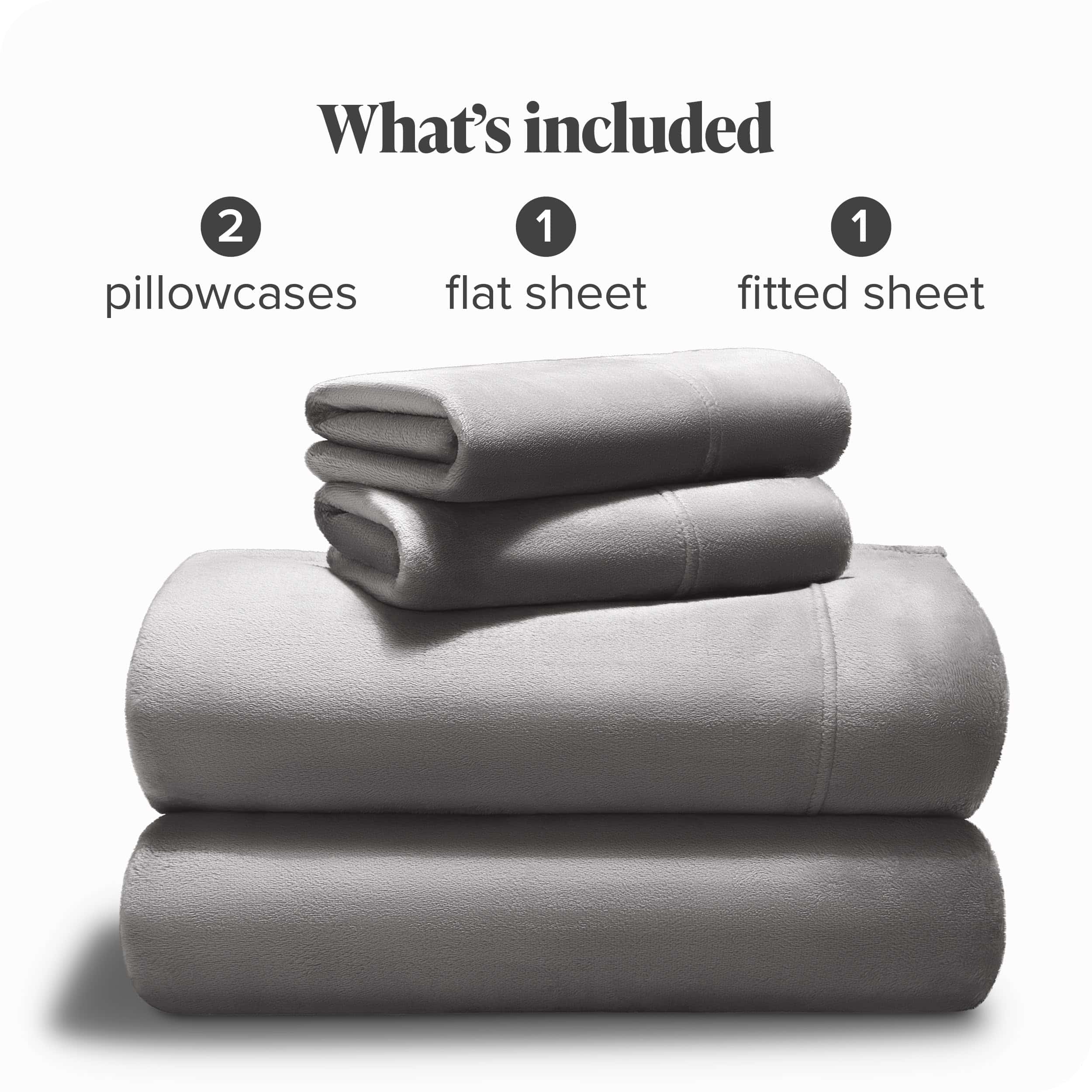 Juego de Sábanas de Microplush Bare Home, -Gris Claro - Imagen 8