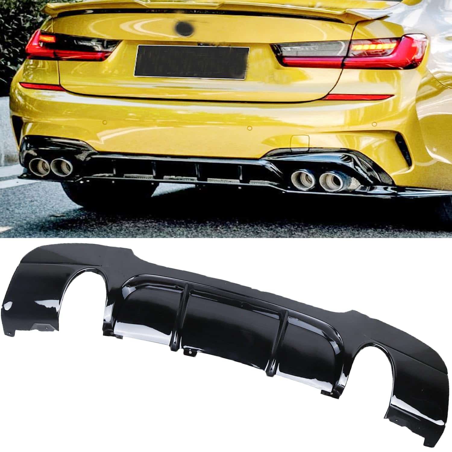 ECNEREFERR Alerón trasero compatible con 2005 06 07 08