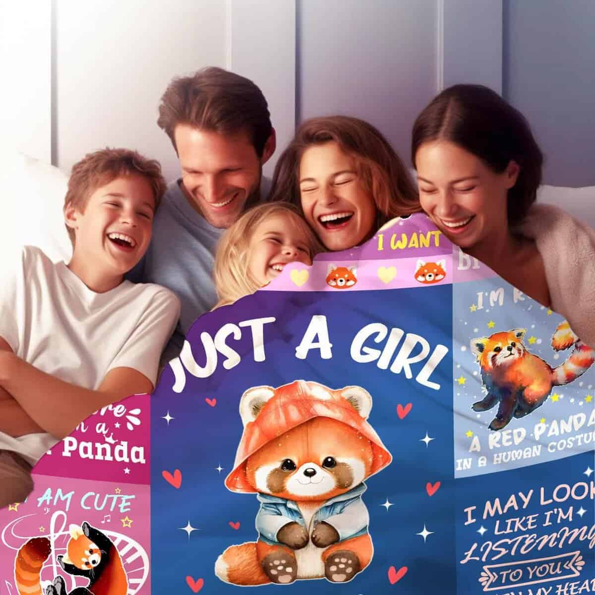 Manta de Panda Rojo Cálida Acogedora Suave Ligera de - Imagen 6