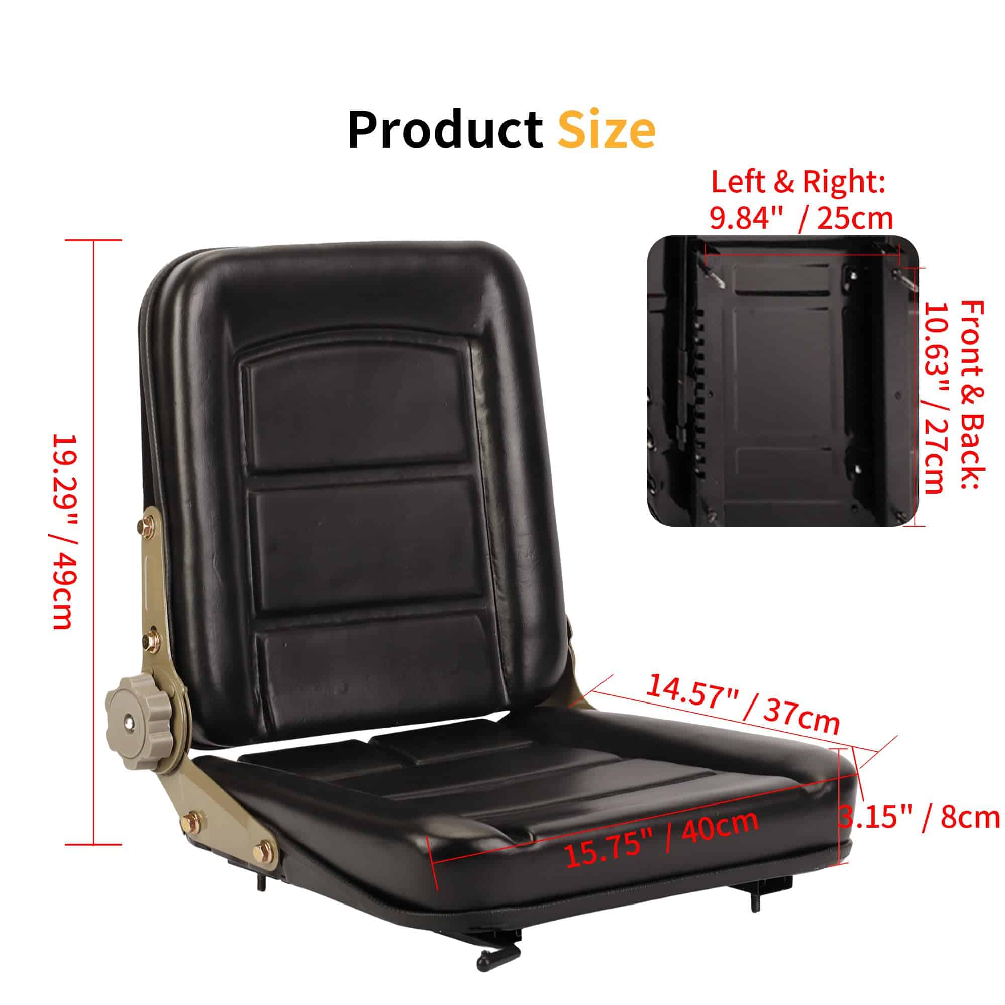 Asiento universal para montacargas, asientos de tractor con - Imagen 4