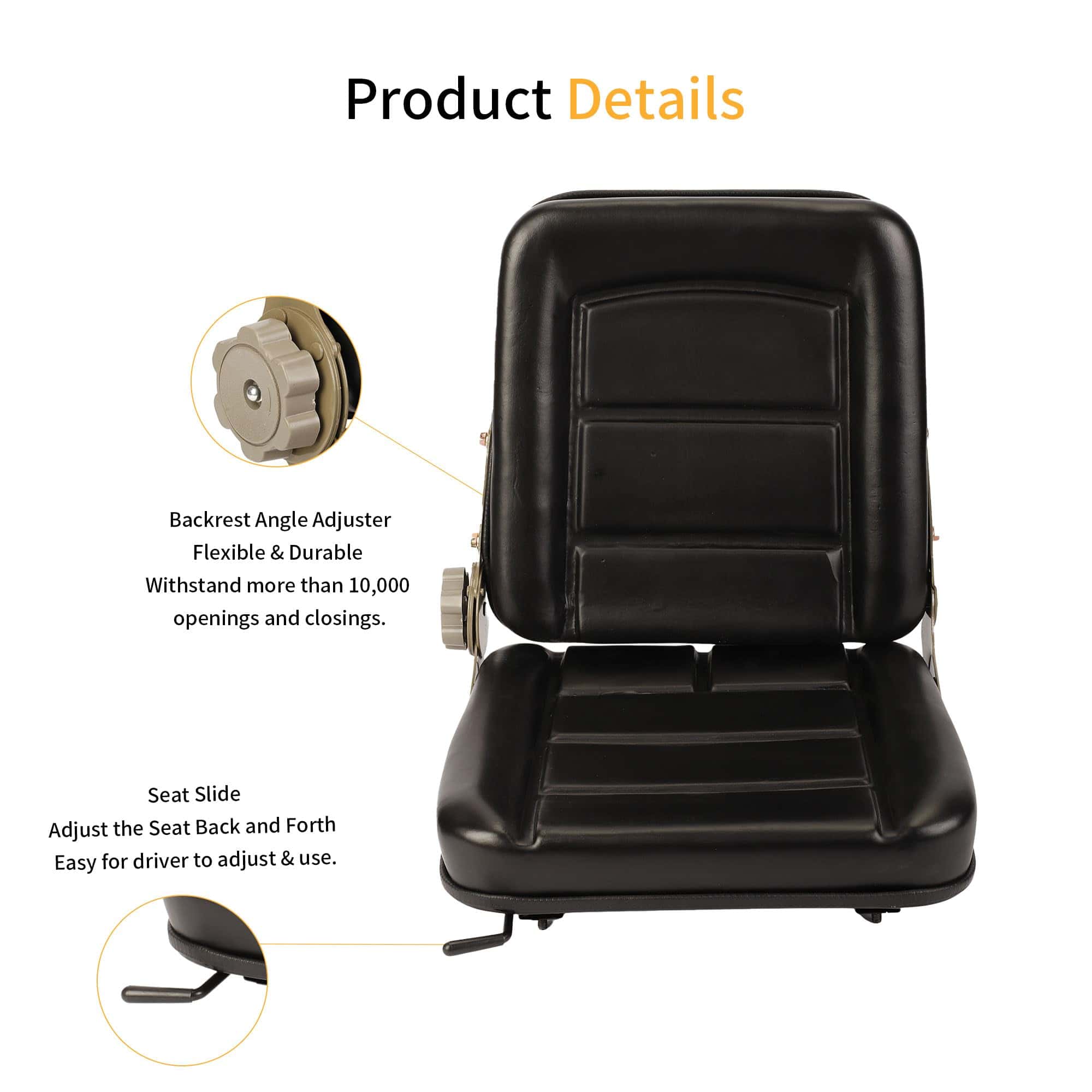 Asiento universal para montacargas, asientos de tractor con - Imagen 5