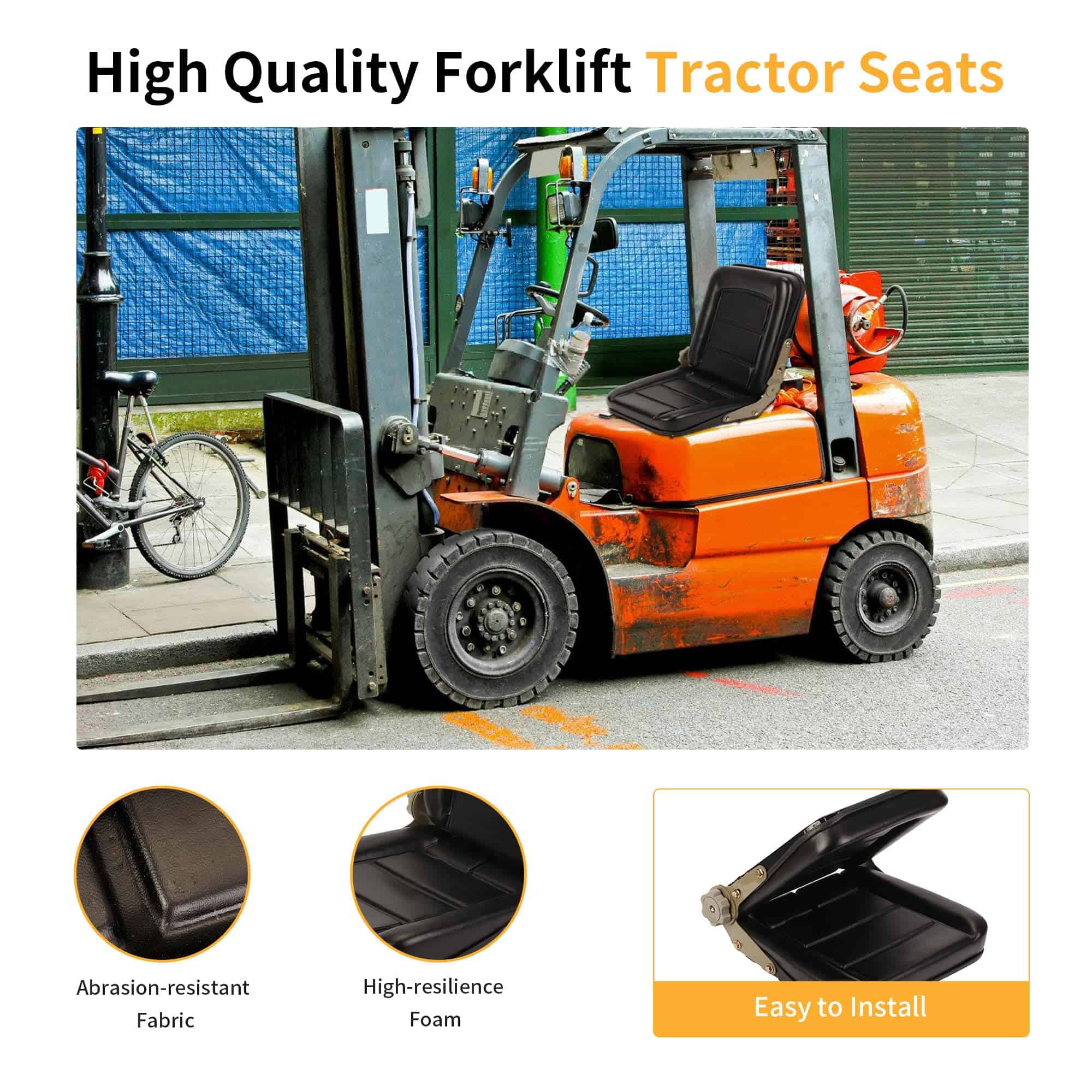 Asiento universal para montacargas, asientos de tractor con - Imagen 7