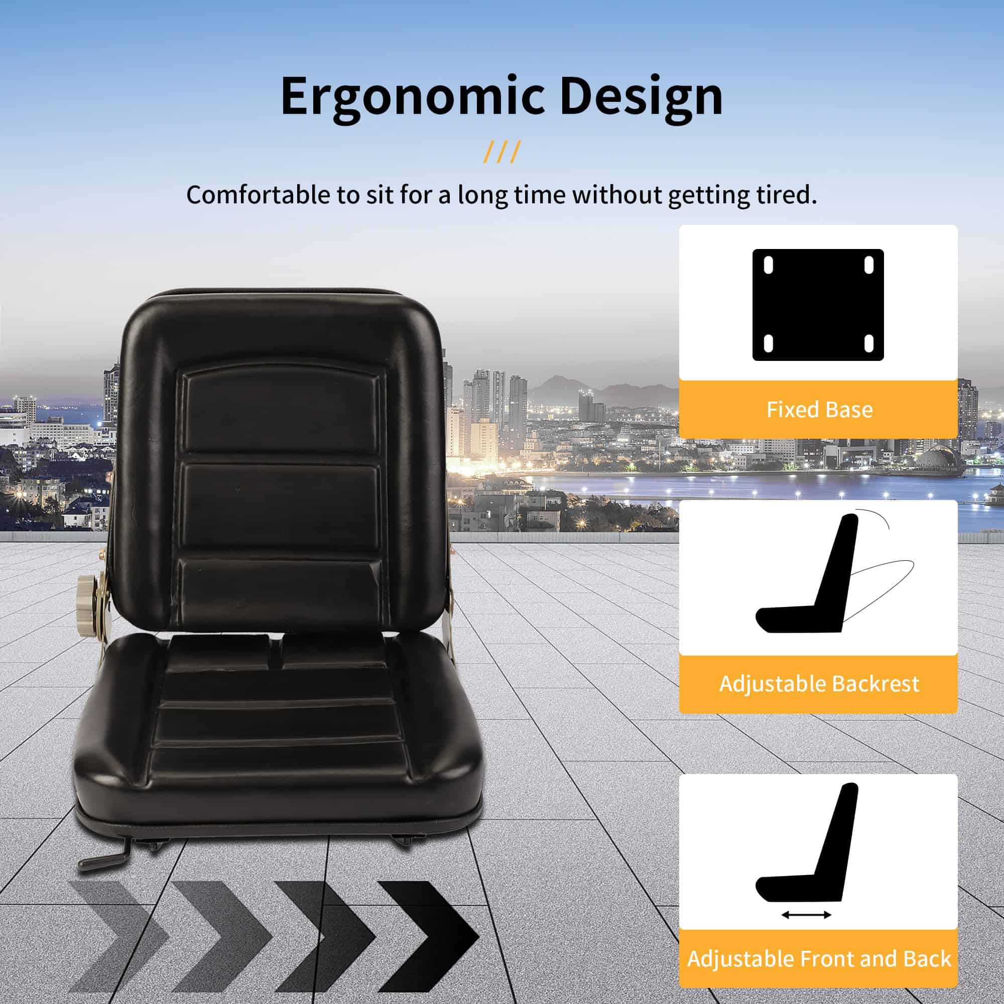 Asiento universal para montacargas, asientos de tractor con - Imagen 3