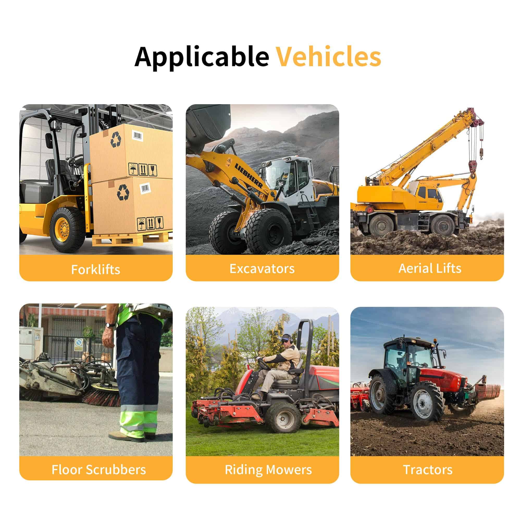 Asiento universal para montacargas, asientos de tractor con - Imagen 6