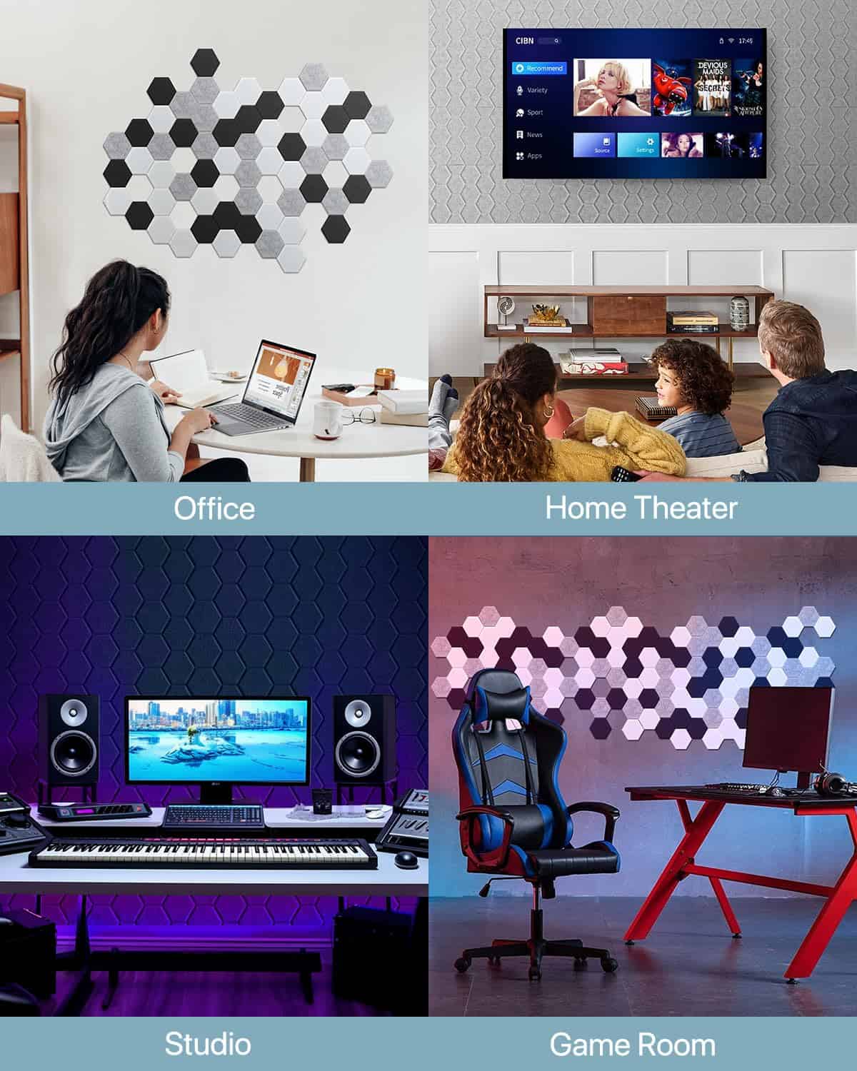 Paneles Acústicos Soundbay, Paquete de 18 Paneles de Espuma - Imagen 8