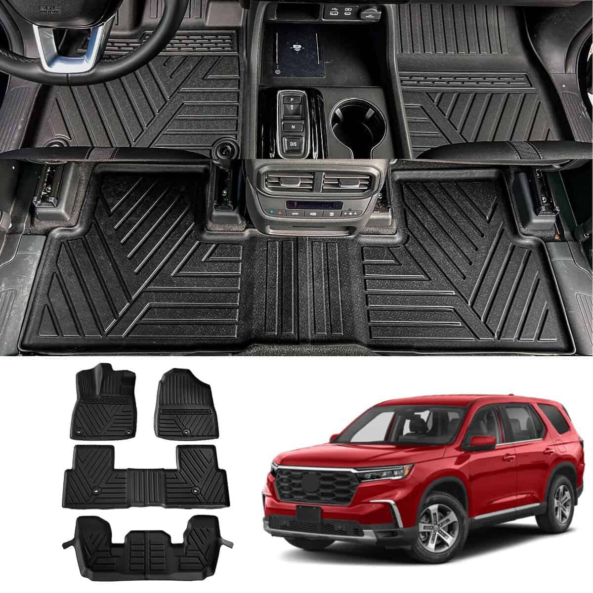 Tapetes Kingna compatibles con Honda Pilot 2023-2025 Juego